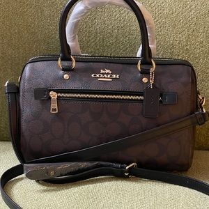 *New* Coach Rowan Satchel In Signature Canvas